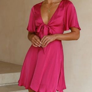 Billy J Bright Pink Mini Dress - size small